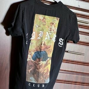 Black Short Sleeve Graphic Tee with Colorful Design